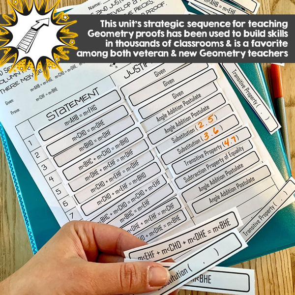 Proofs Full Unit: Teaching 2 Column Geometry Proofs