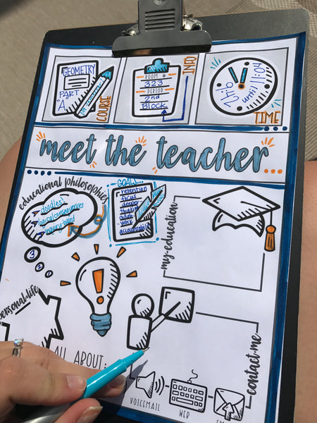 back to school doodle notes meet the teacher
