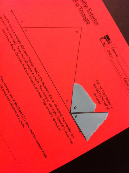 Geometry Discovery Activities triangle exterior angles