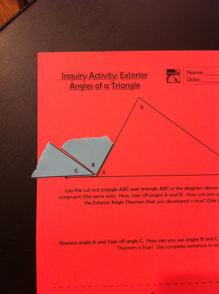 Geometry Discovery Activities triangle exterior angles