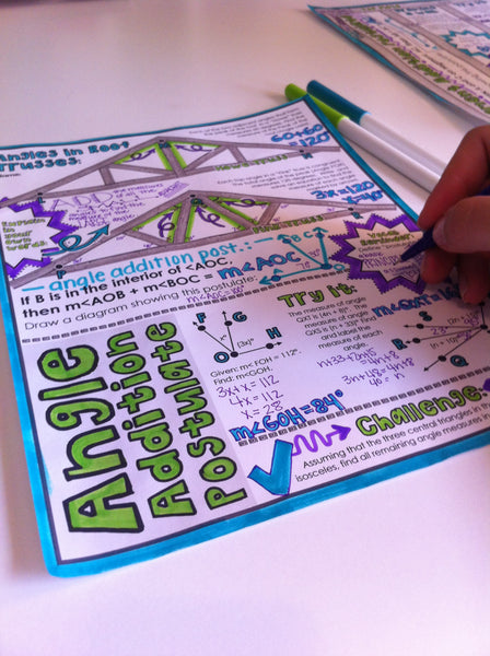 Segment & Angle Addition Postulates Doodle Notes