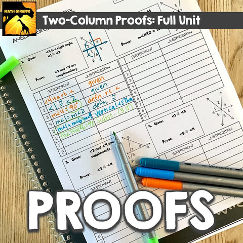 Proofs Full Unit: Teaching 2 Column Geometry Proofs