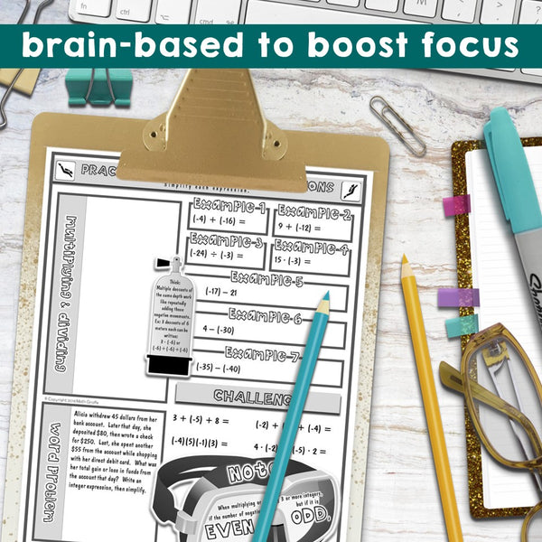Integer Operations Doodle Notes