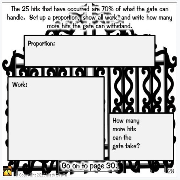 Percent Equations: "Choose Your Own Journey" Book