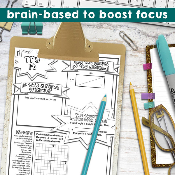 Pythagorean Theorem Doodle Notes