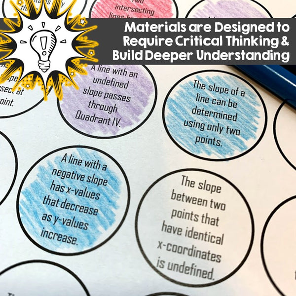 Linear Equations Bundle: Slope & Graphing | Activities, Games, Notes, & Puzzles