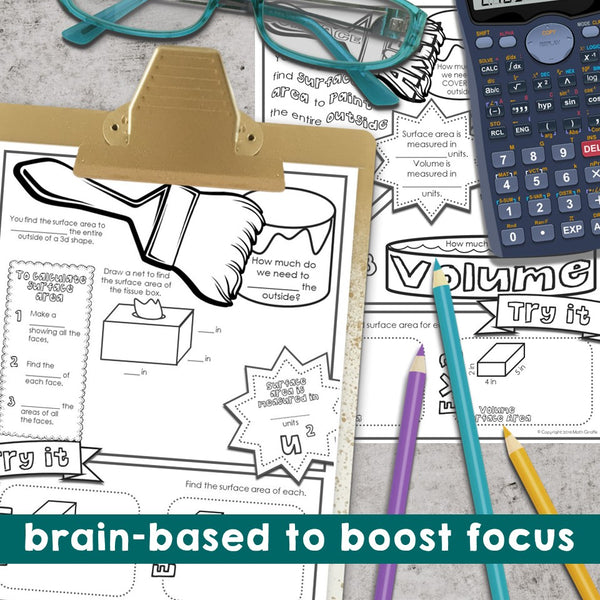 Volume and Surface Area Doodle Notes