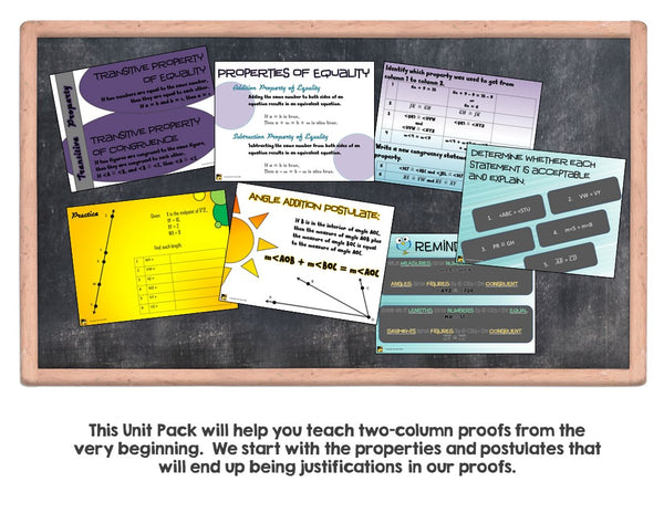 Proofs Full Unit: Teaching 2 Column Geometry Proofs