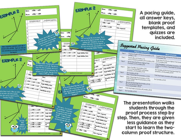Proofs Full Unit: Teaching 2 Column Geometry Proofs