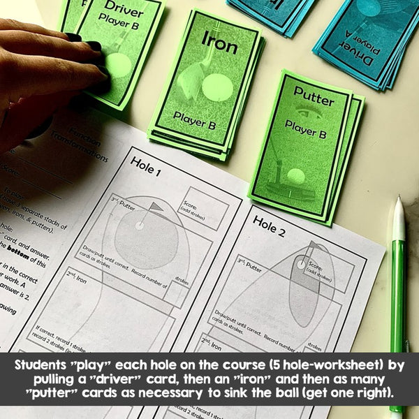 Function Transformations - Golf Game for Practice with Parent Functions