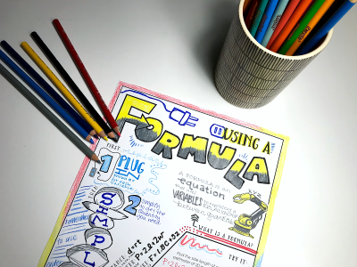 working with Formulas Doodle Notes math giraffe