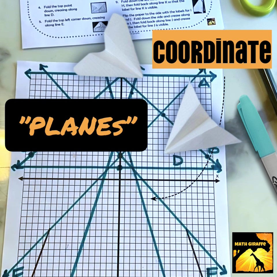 Plane Built Using Common Core Math Coordinate PLANES: Paper Airplanes from Linear Equations – Math Giraffe ...