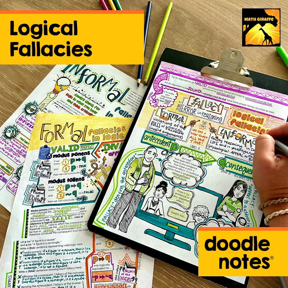 Logical Fallacies Doodle Notes – Math Giraffe Shop