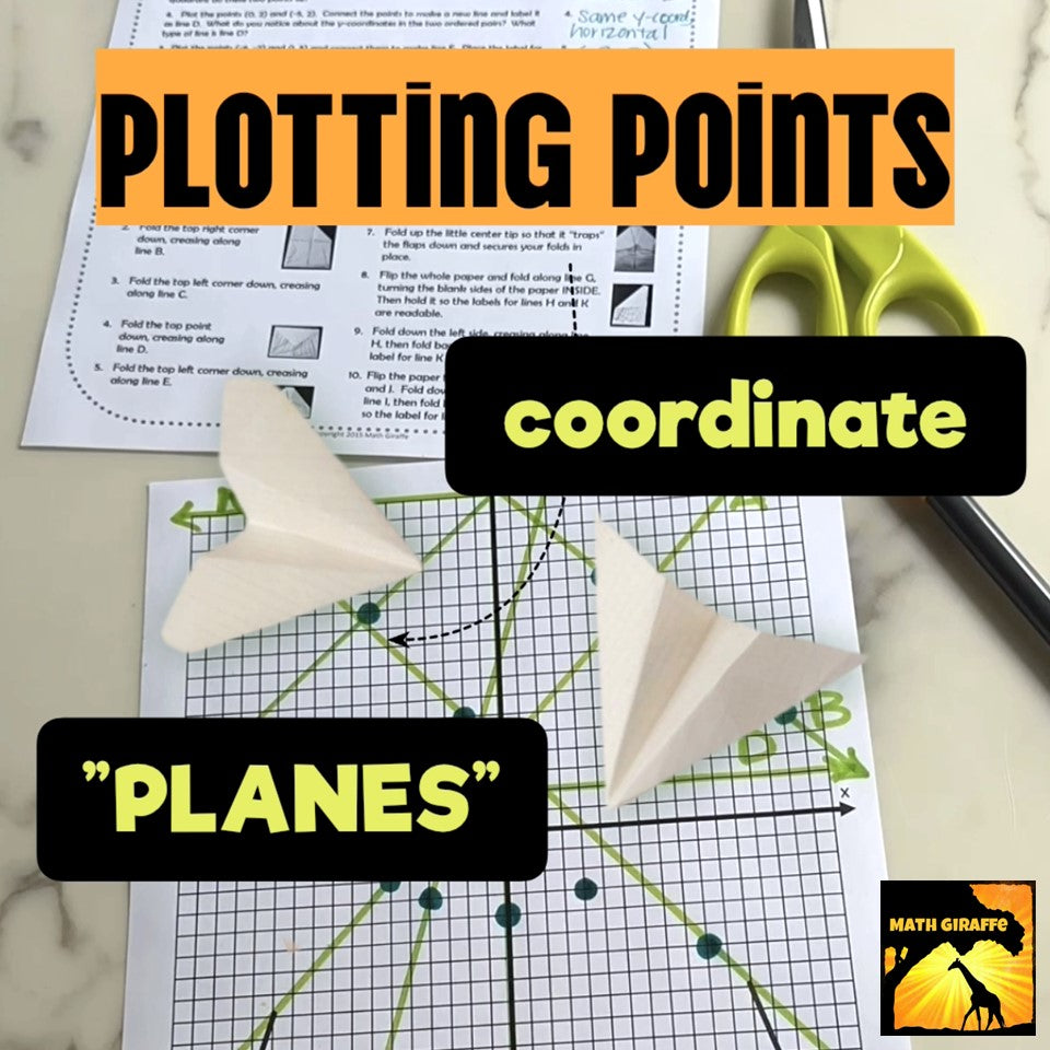 Coordinate PLANES: Paper Airplanes from Plotting Points – Math Giraffe Shop