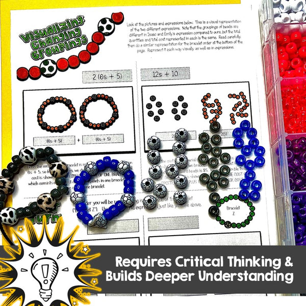 The Distributive Property - Inquiry Based Discovery Lesson Bracelet Investigation