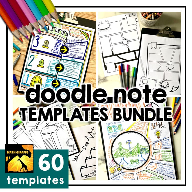 Doodle Notes Templates Bundle – Math Giraffe Shop