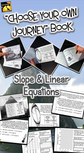 Slope Linear Equations: "Choose Your Own Journey" Book fun math