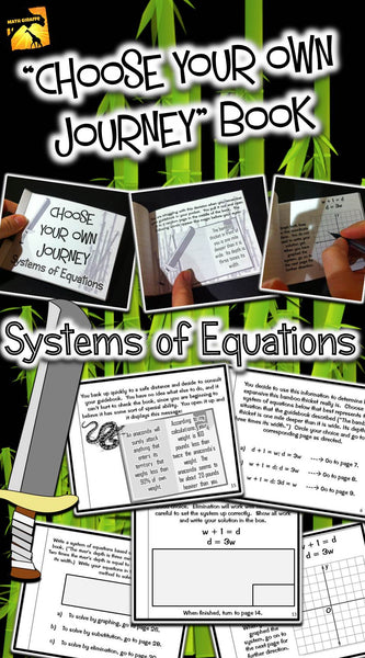 Systems of Equations: "Choose Your Own Journey" book
