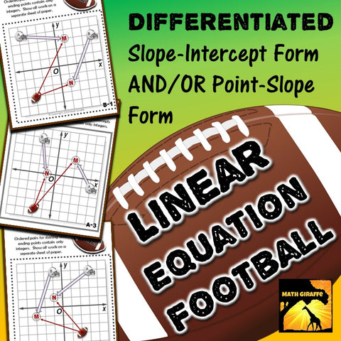 Linear Equations Football Game