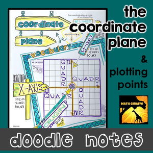 The Coordinate Plane Doodle Notes - Interactive Printables for Plotting Points