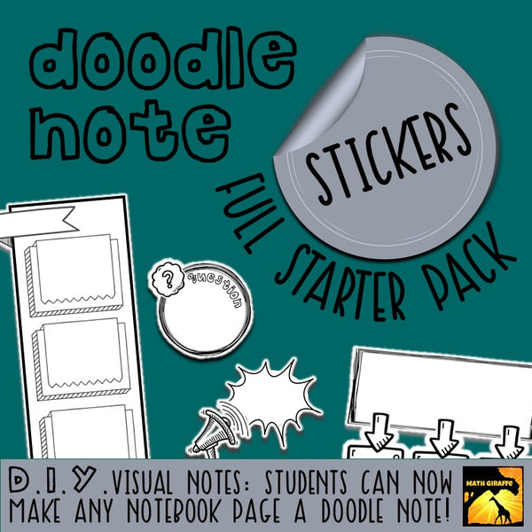DIY Doodle Note Stickers Set