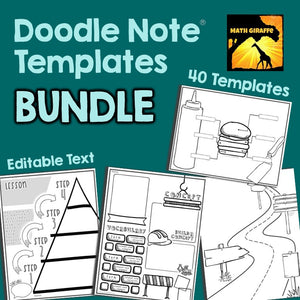 Doodle Note Templates Starter Pack Math Giraffe