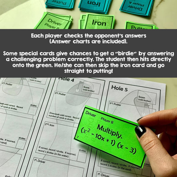 Multiplying Polynomials - Golf Game