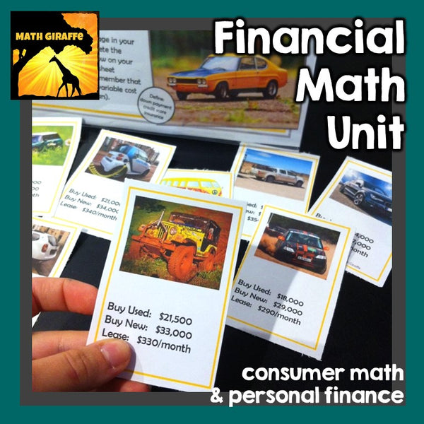 Personal Finance Unit middle school high school math