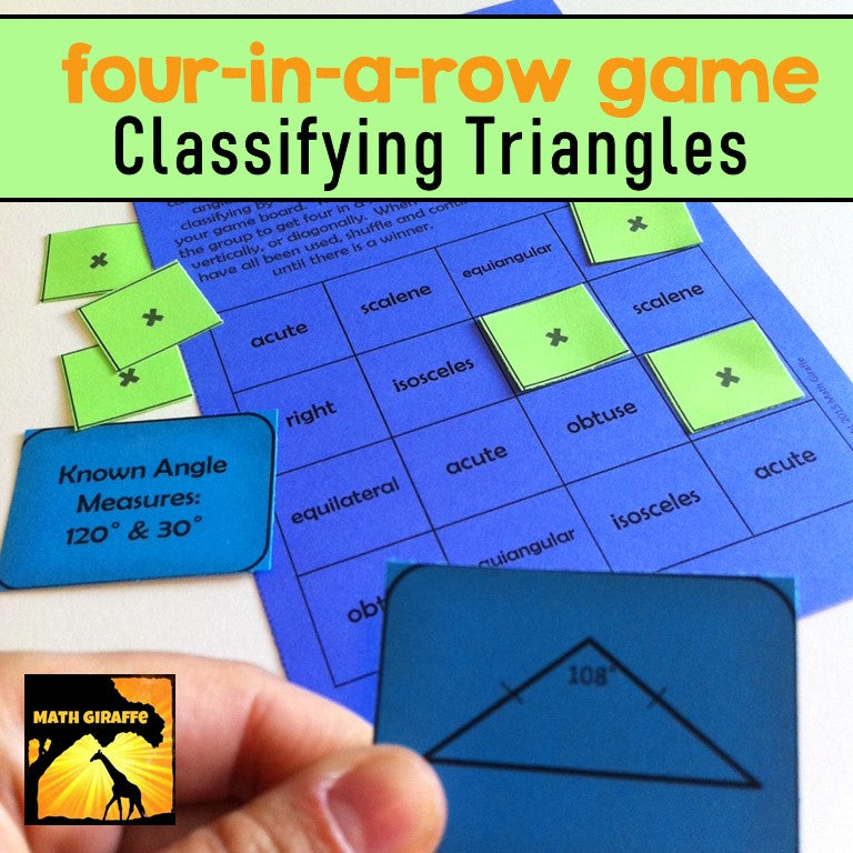 Classifying Triangles Four-In-A-Row Game – Math Giraffe Shop