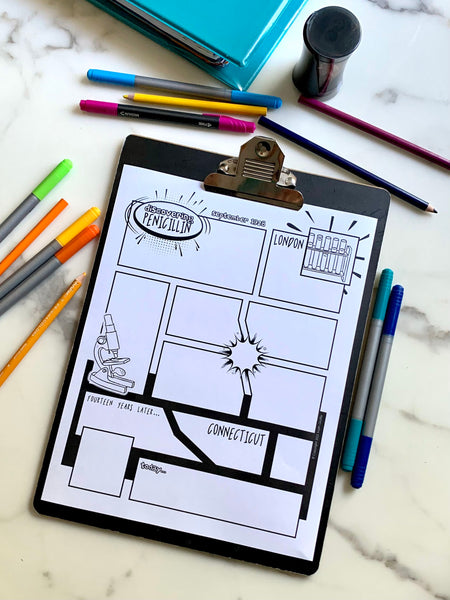 COMIC Doodle Note Template Set 