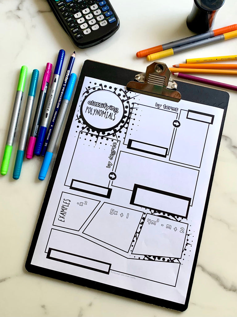 Notes Comic Design COMIC Doodle Note Template Set – Math Giraffe Shop