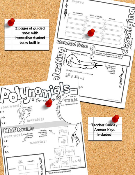 Polynomials Doodle Notes