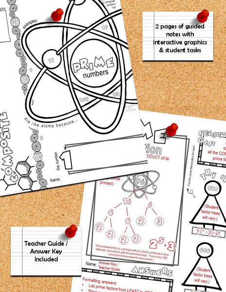 Prime Factorization Doodle Notes