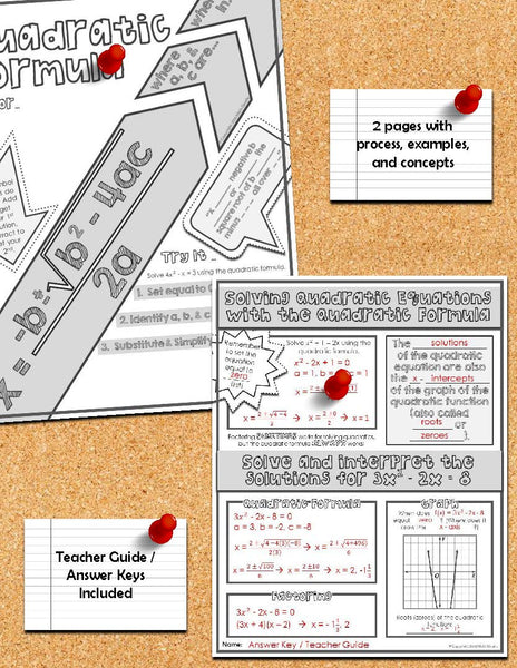 Quadratic Formula Doodle Notes