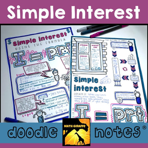 Simple Interest Doodle Notes