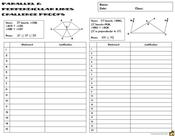 Geometry Proofs Practice Pack proofs