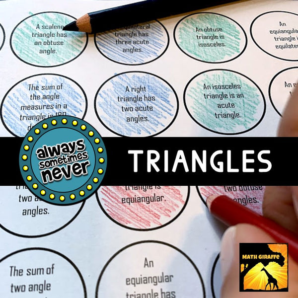 triangles    Critical thinking activity game geometry