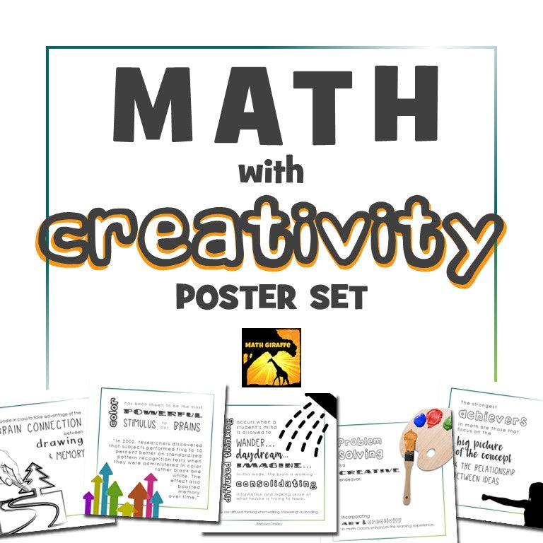 Creativity Design In Math Math with CREATIVITY Classroom Poster Set - Digital Download – Math ...