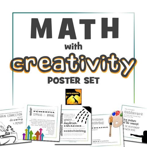 Math with CREATIVITY Classroom Poster Set - Digital Download
