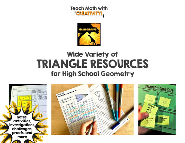 Triangles Activity Bundle: High School Geometry- Triangle Properties & Theorems