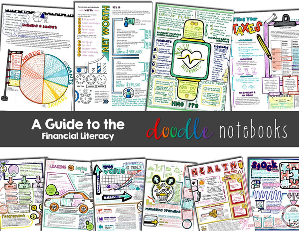 Financial Literacy Doodle Note Book for Teens