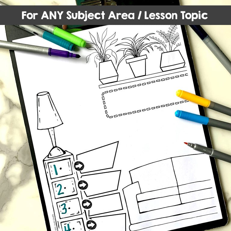ARTISTIC Doodle Note Templates – Math Giraffe Shop
