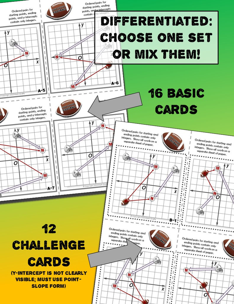 Football Math Equations Linear Equations Football Game – Math Giraffe Shop