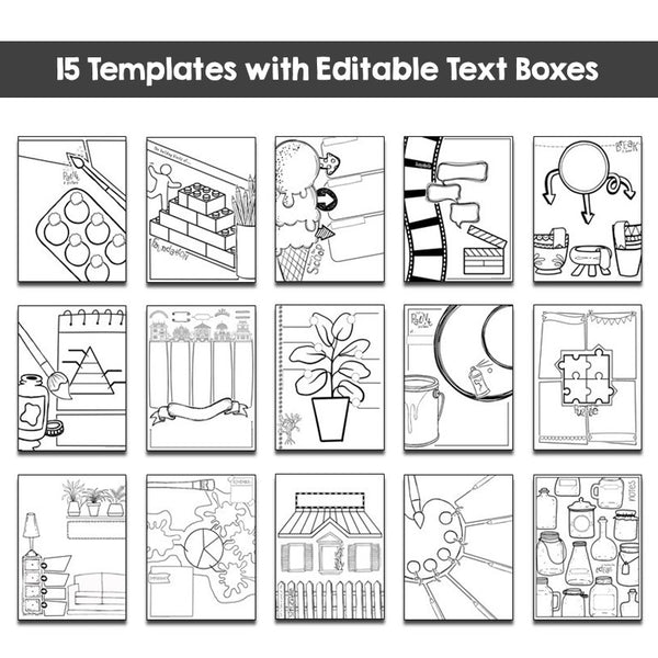 artistic doodle note templates