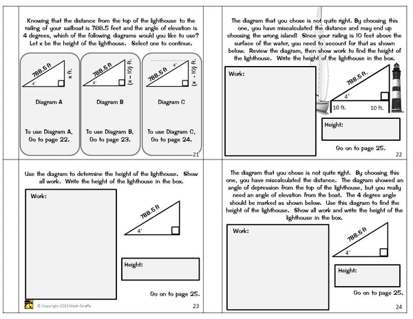 Right Triangles and Trigonometry: "Choose Your Own Journey" Book