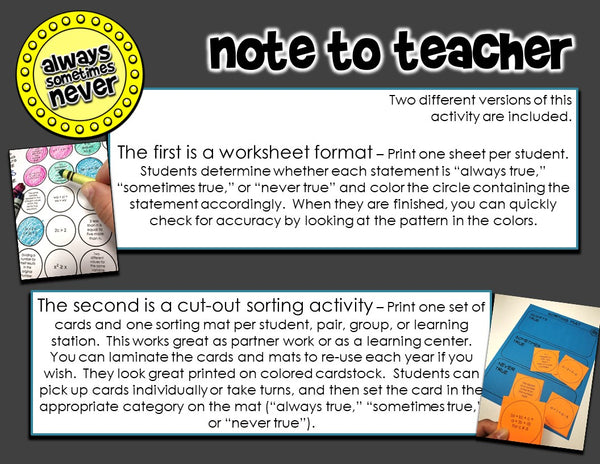 Critical thinking activity game pre-algebra