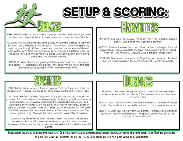 6th grade math review tournament scoring