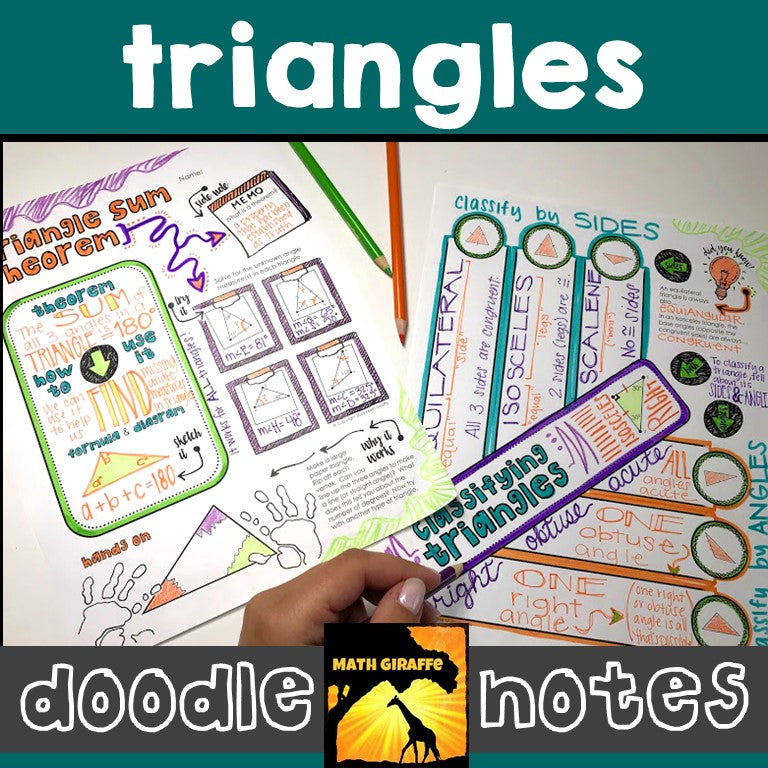 Triangles Doodle Notes – Math Giraffe Shop