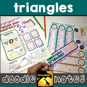 Triangles Doodle Notes pre-algebra