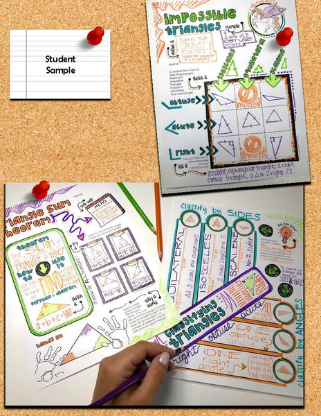 Triangles Doodle Notes pre-algebra